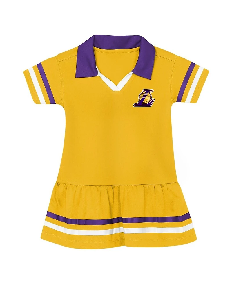Outerstuff Girls Gold Los Angeles Lakers Star Player Fashion Dress