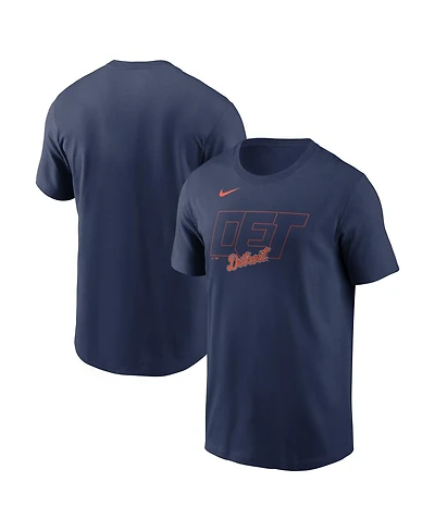 Nike Men's Navy Detroit Tigers Alternate Logo 2-Hit T-Shirt