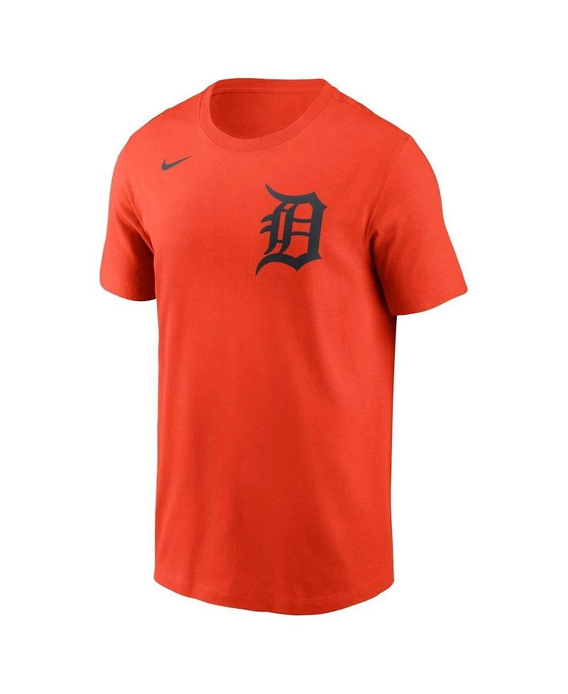 Nike Men's Orange Detroit Tigers Wordmark T-Shirt