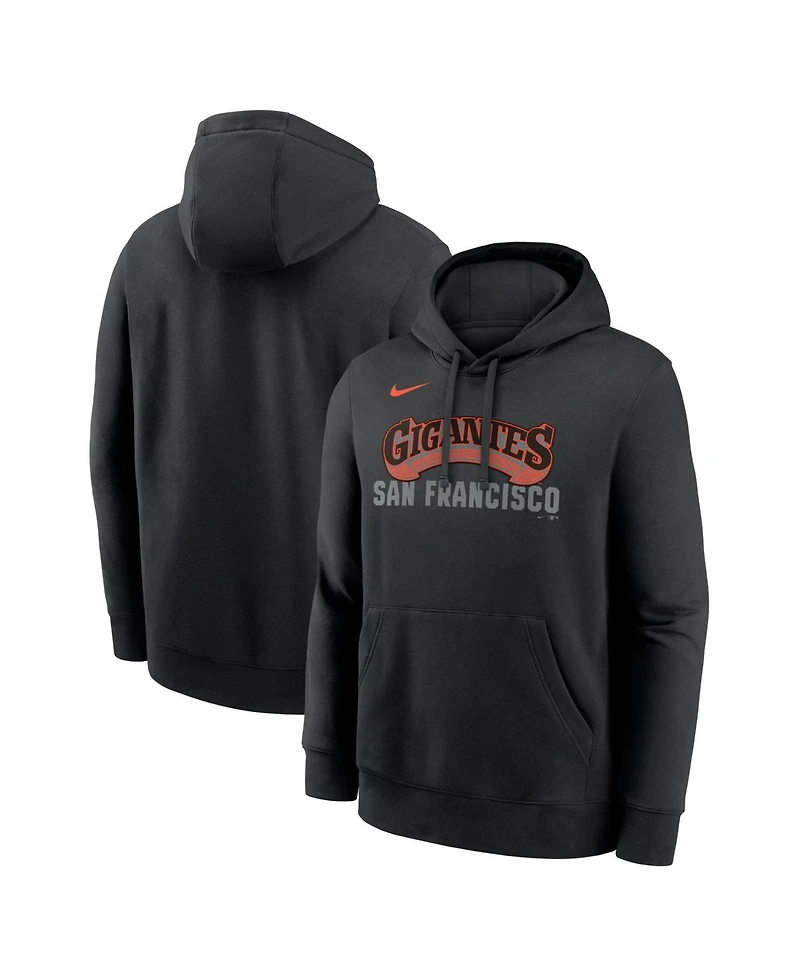 Nike Men's Black San Francisco Giants Alternate Club Fleece Hoodie