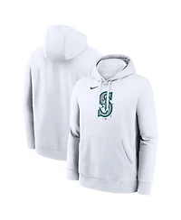 Nike Men's White Seattle Mariners Logo Club Hoodie