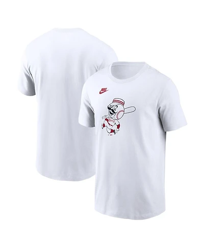 Nike Men's White Cincinnati Reds Cooperstown Collection Logo T-Shirt