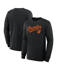 Fanatics Men's Black Baltimore Orioles Lock-Up Legacy Long Sleeve T-Shirt