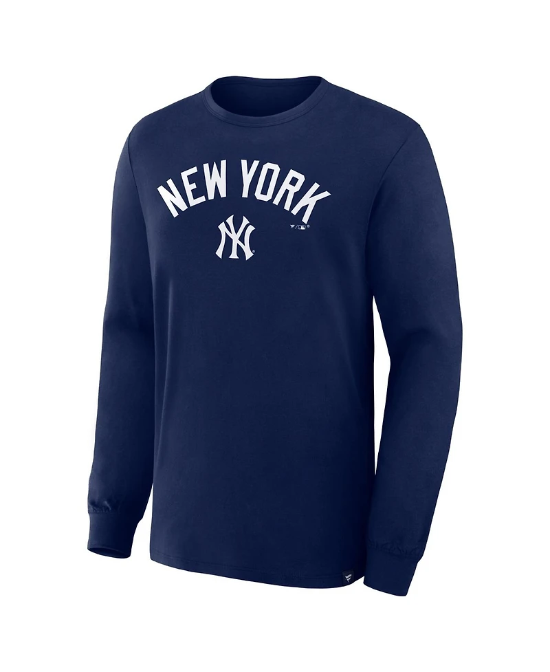Fanatics Men's Navy New York Yankees Lock-Up Legacy Long Sleeve T-Shirt
