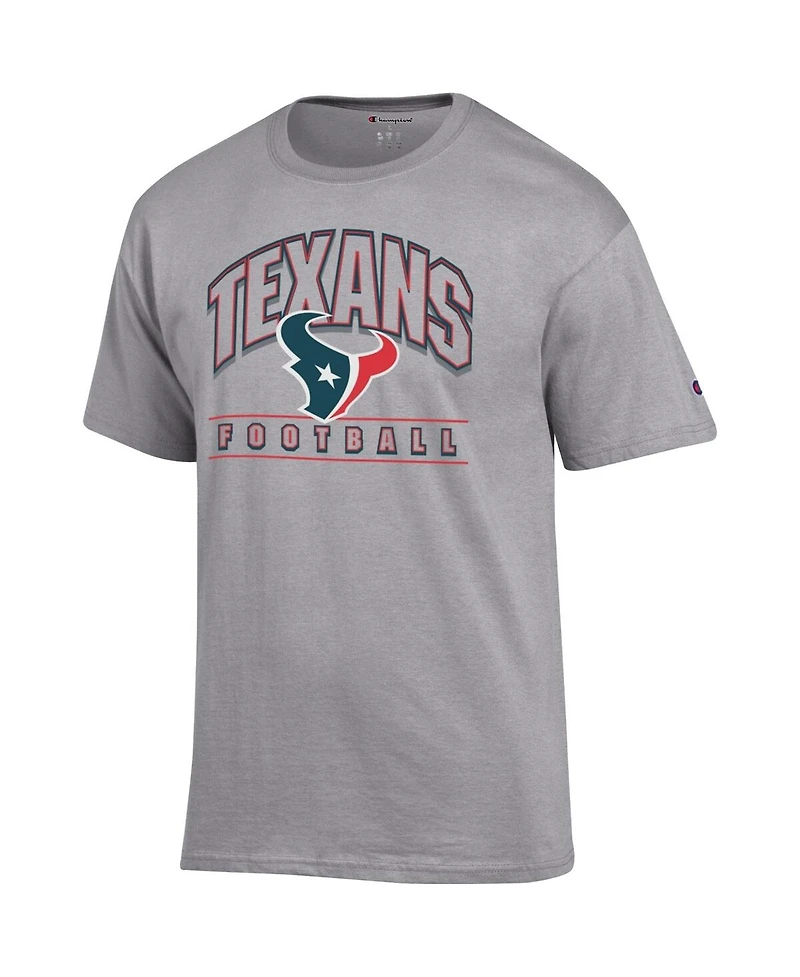 Champion Men's Heather Gray Houston Texans Football T-Shirt