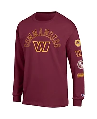 Champion Men's Burgundy Washington Commanders Seal Long Sleeve T-Shirt