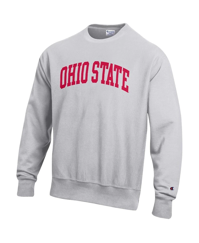 Champion Men's Gray Ohio State Buckeyes Reverse Weave Fleece Sweatshirt