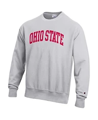 Champion Men's Gray Ohio State Buckeyes Reverse Weave Fleece Sweatshirt