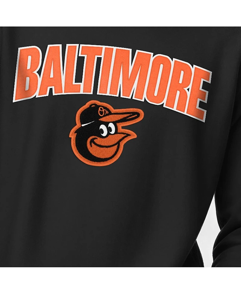 Champion Men's Black Baltimore Orioles Reverse Weave Chenille Sweatshirt