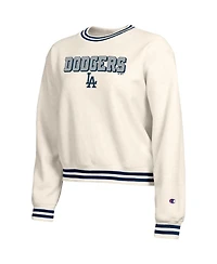Champion Women's Cream Los Angeles Dodgers Reverse Weave Sweatshirt