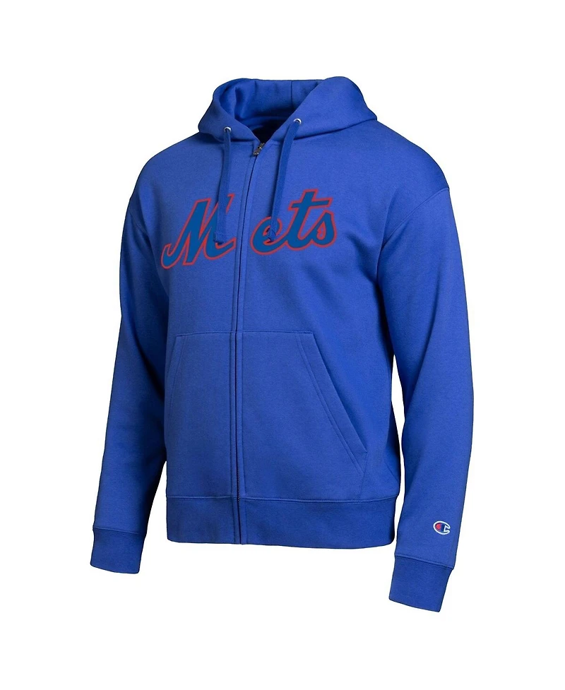 Champion Men's New York Mets Royal All-Star Wordmark Full-Zip Hoodie