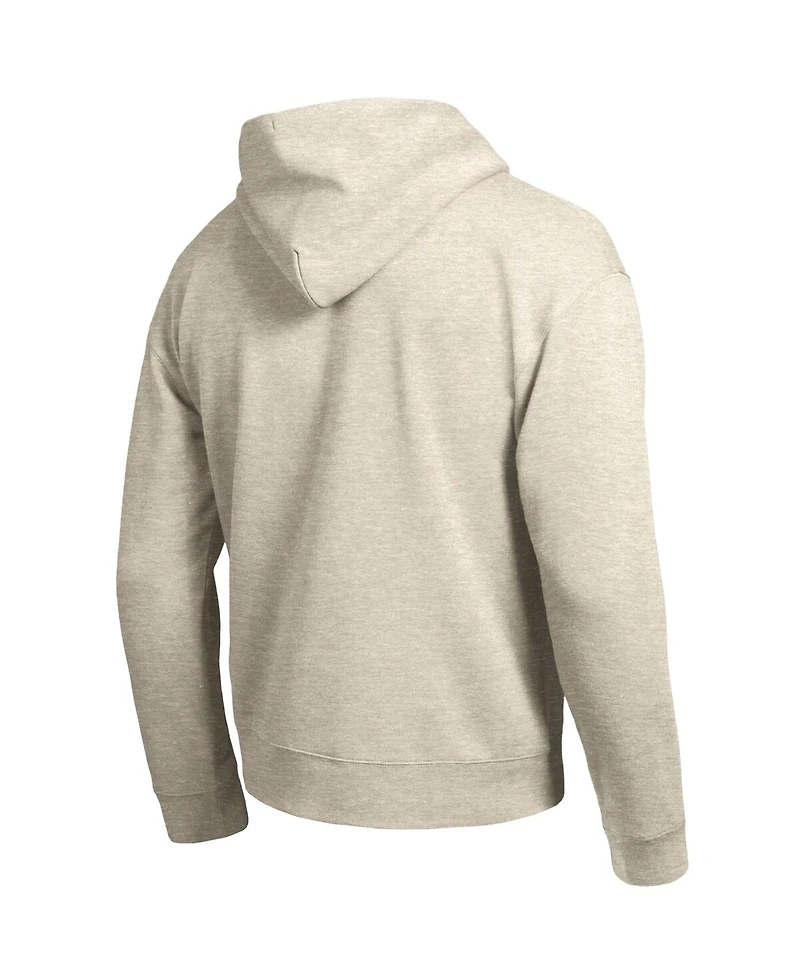 Champion Men's Oatmeal Chicago Cubs All Star Chenille Patch Hoodie