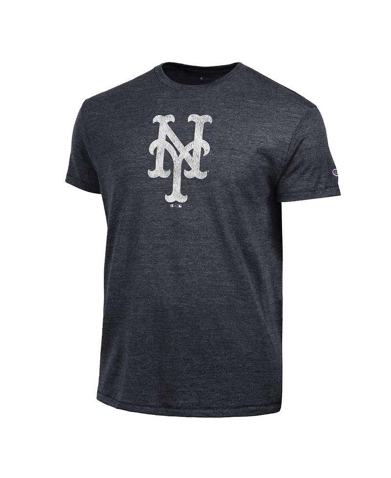Champion Men's Black New York Mets Tri-Blend T-Shirt