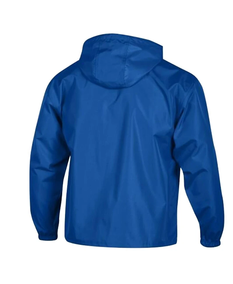 Champion Men's Royal Buffalo Bills Packable Hooded Windbreaker Half-Zip Jacket