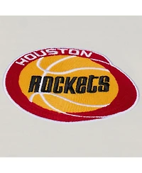 Mitchell & Ness Men's Cream Houston Rockets Hardwood Classics Chainstitch Premium T-Shirt