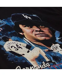 Mitchell & Ness Men's Fernando Valenzuela Black Los Angeles Dodgers Legendary Collage Player T-Shirt