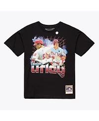 Mitchell & Ness Men's Chase Utley Black Philadelphia Phillies Legendary Collage Player T-Shirt