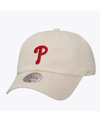 Mitchell & Ness Men's and Women's Cream Philadelphia Phillies Off-Season 1904 Strapback Adjustable Hat