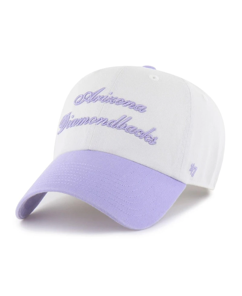 '47 Brand Women's White/Purple Arizona Diamondbacks Gelato Two-Tone Clean Up Adjustable Hat