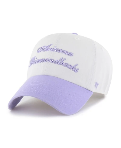 '47 Brand Women's White/Purple Arizona Diamondbacks Gelato Two-Tone Clean Up Adjustable Hat