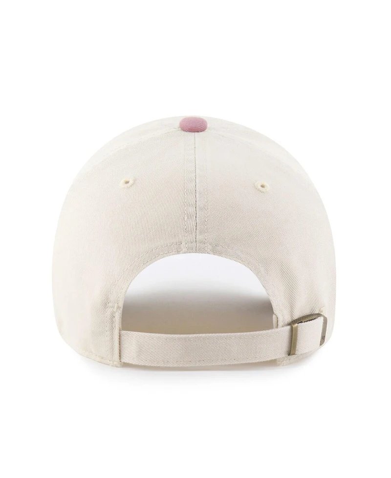 '47 Brand Men's Natural/Pink Athletics Two-Tone Fashion Clean Up Adjustable Hat