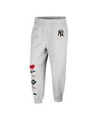 Stoney Clover Lane X '47 Brand Women's Heather Gray New York Yankees Venice Jogger Pants