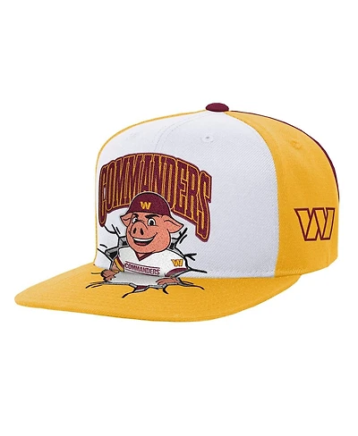 Mitchell & Ness Big Boys and Girls White Washington Commanders Team Mascot Snapback Hat
