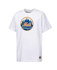 Mitchell & Ness Big Boys and Girls White New York Mets Cooperstown Concession T-Shirt