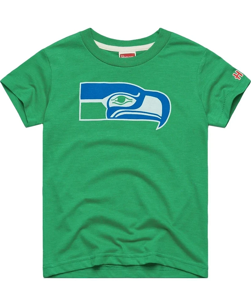 Homage Big Boys and Girls Green Seattle Seahawks 1976 Tri-Blend T-Shirt