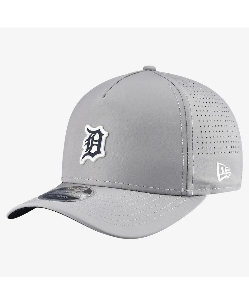 New Era Men's Gray Detroit Tigers Micro Logo 9FORTY M-Crown A-Frame Adjustable Hat
