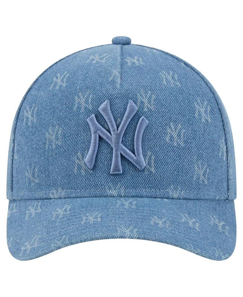 New Era Men's Denim New York Yankees A-Frame 9FORTY Adjustable Hat