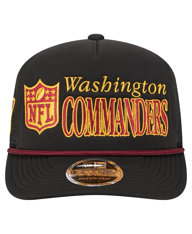New Era Men's Black Washington Commanders Throwback Foam 19TWENTY Adjustable Hat