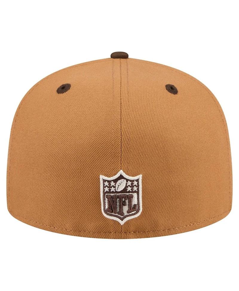 New Era Men's Light Brown/Dark Brown Philadelphia Eagles Two-Tone Walnut 59FIFTY Fitted Hat