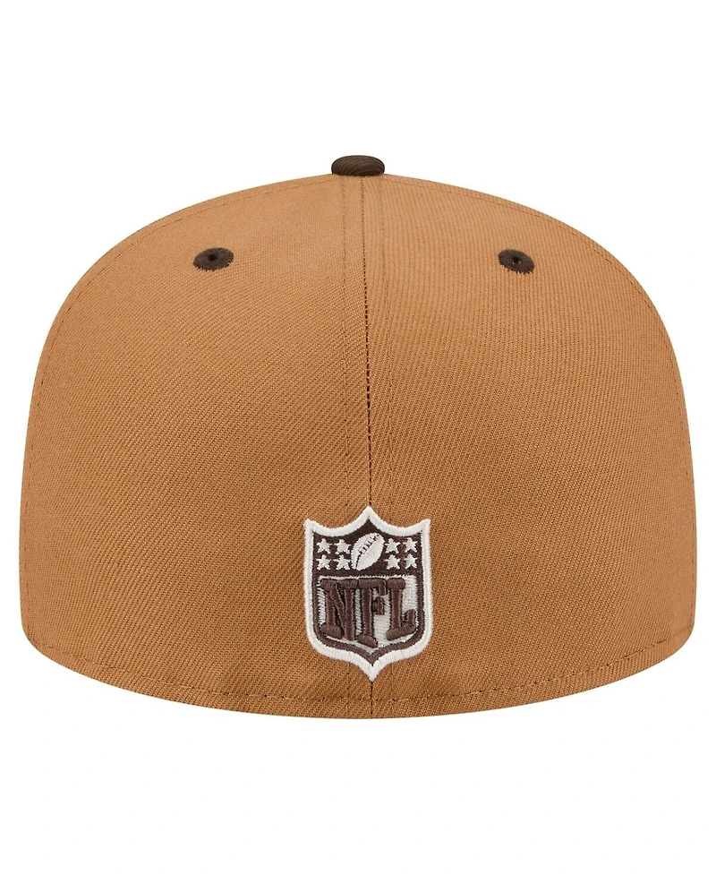 New Era Men's Light Brown/Dark Brown Baltimore Ravens Two-Tone Walnut 59FIFTY Fitted Hat