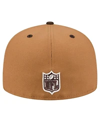 New Era Men's Light Brown/Dark Brown Baltimore Ravens Two-Tone Walnut 59FIFTY Fitted Hat