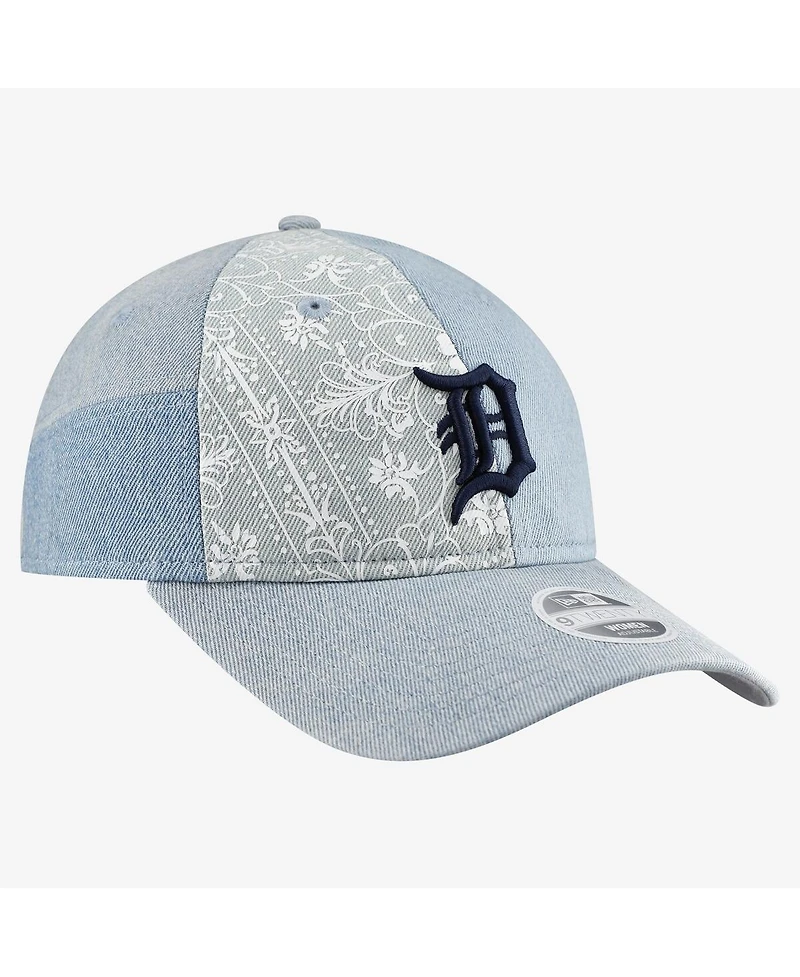 New Era Women's Detroit Tigers Denim Patchwork 9TWENTY Adjustable Hat