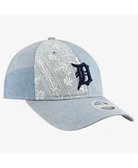 New Era Women's Detroit Tigers Denim Patchwork 9TWENTY Adjustable Hat