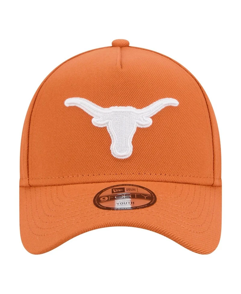 New Era Big Boys and Girls Burnt Orange Texas Orange 9FORTY A-Frame Adjustable Hat