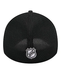 New Era Men's Black Carolina Hurricanes Logo 39THIRTY Flex Hat