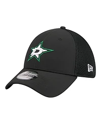 New Era Men's Black Dallas Stars Logo 39THIRTY Flex Hat