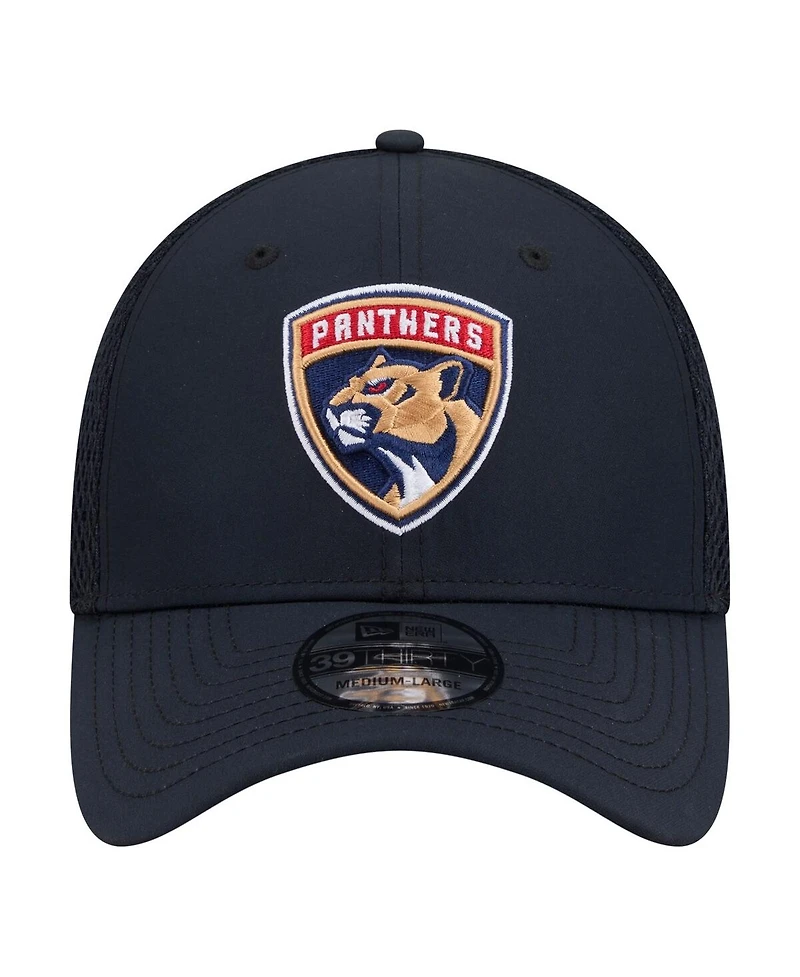 New Era Men's Navy Florida Panthers Logo 39THIRTY Flex Hat