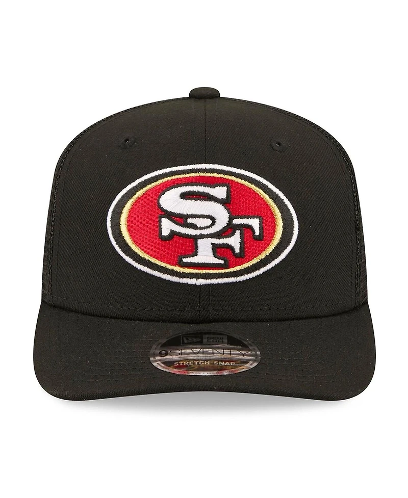New Era Men's Black San Francisco 49ers 80th Anniversary 9SEVENTY Trucker Adjustable Hat