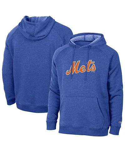 Champion Men's Royal New York Mets Triumph Tri-Blend Raglan Hoodie