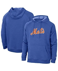 Champion Men's Royal New York Mets Triumph Tri-Blend Raglan Hoodie