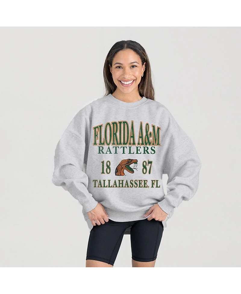 Gameday Couture Women's Ash Florida A&M Rattlers Premium Fleece Pullover Sweatshirt