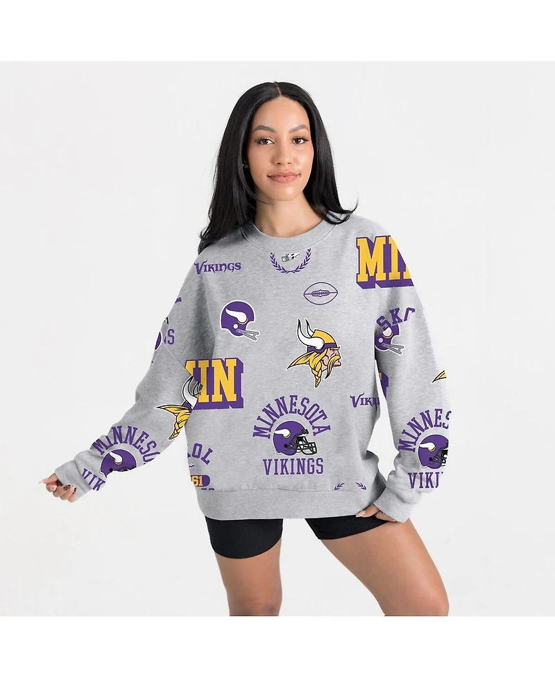 Gameday Couture Women's Heather Gray Minnesota Vikings Always On Repeat Fleece Sweatshirt