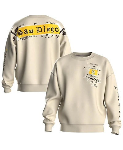 Fanatics Women's Beige San Diego Padres Graffiti Fleece Sweatshirt
