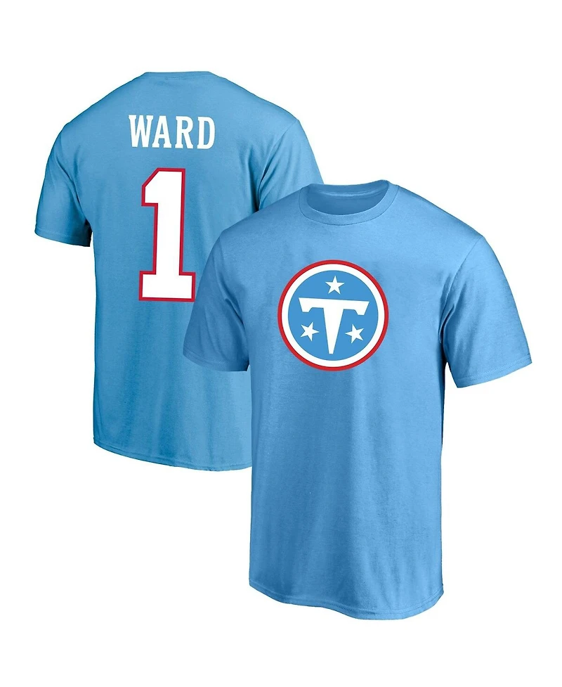 Fanatics Men's Cameron Ward Light Blue Tennessee Titans Big & Tall Name and Number T-Shirt