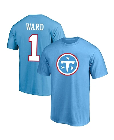 Fanatics Men's Cameron Ward Light Blue Tennessee Titans Big & Tall Name and Number T-Shirt