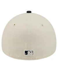 New Era Men's Cream/Navy York Yankees Chrome A-Frame 59FORTY Adjustable Hat